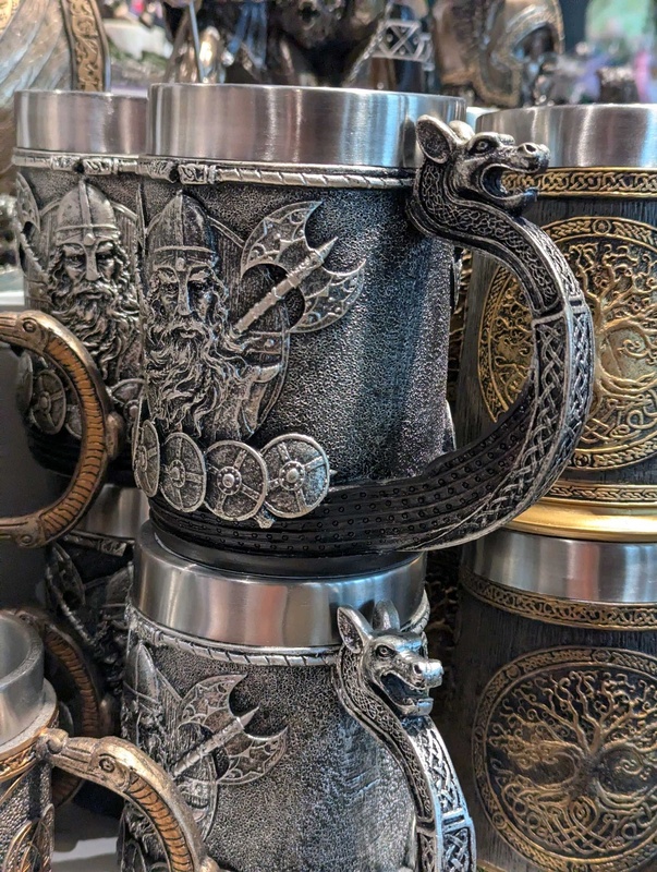 Viking beer mug or tankard  featuring a Viking warrior