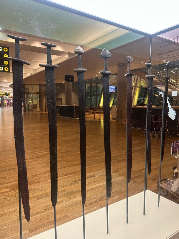 Swords on display at Gardermoen Airport