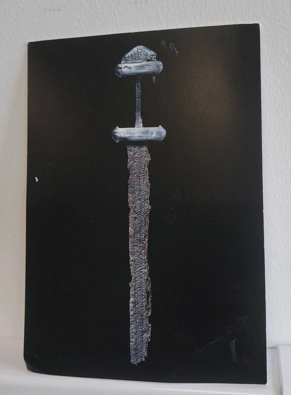 Postcard with Viking sword