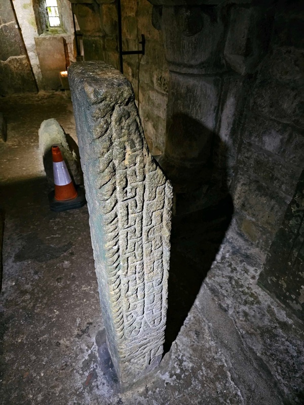 Carved stone cross shaft, Lastingham (UK) (right side)