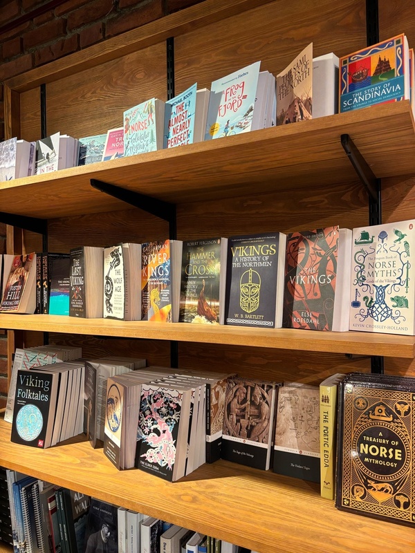 Viking related books in a bookshop