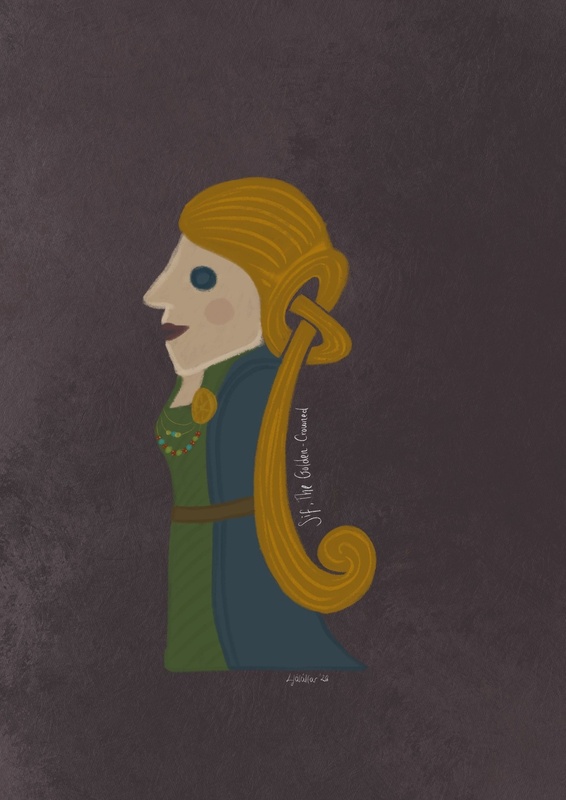 Digital art of a female viking