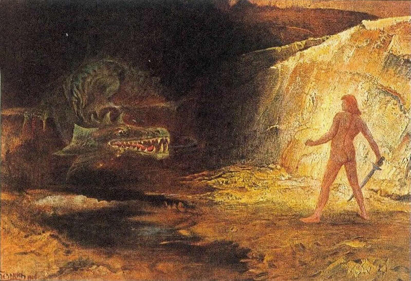 'Sigurd and Fafnir' (H. Hendrich)