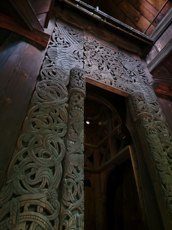 Portal in the interior of Gol Stave Church (Oslo)