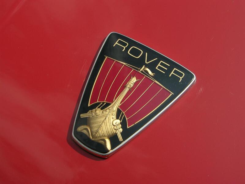 Rover car badge featuring a stylised Viking longship