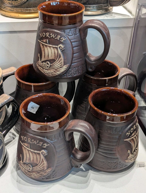 Handcrafted ceramic Norway Viking Ship Mug
