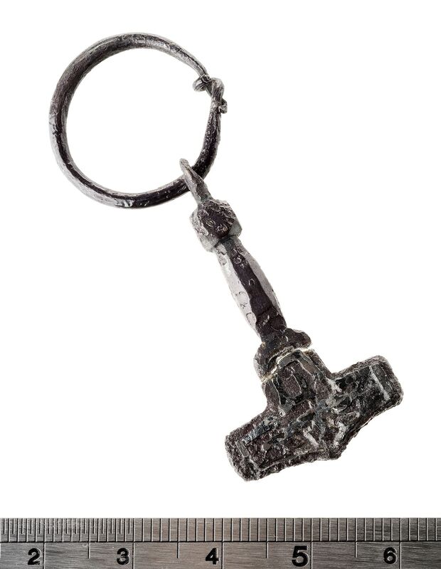Silver Thor’s hammer pendant from Birka