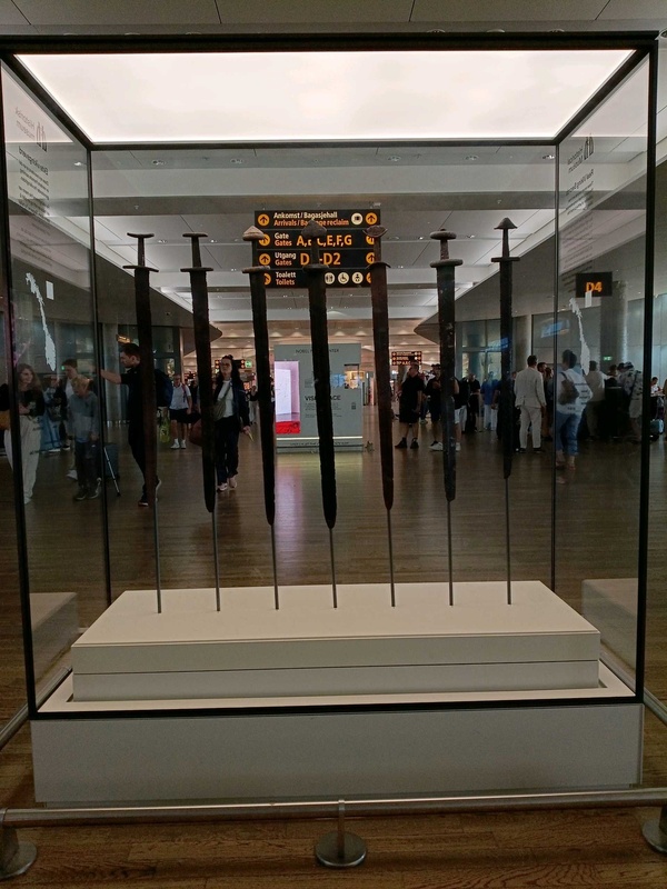 Swords on display at Gardermoen Airport