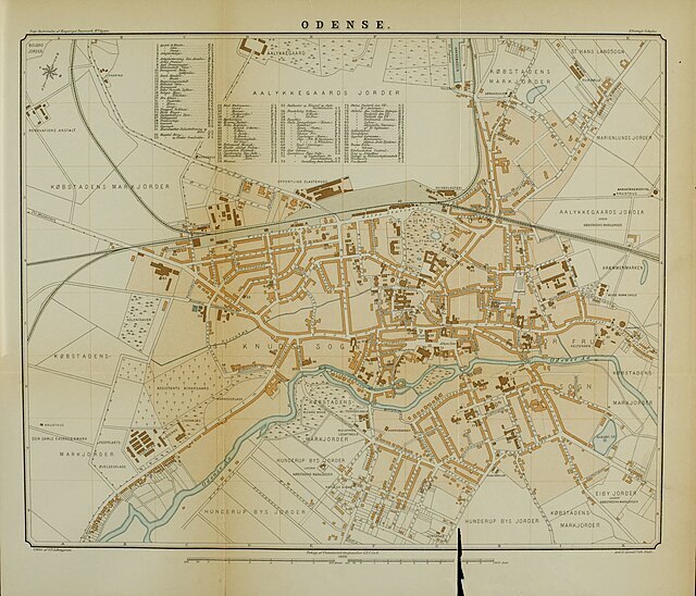 Historical map of Odense