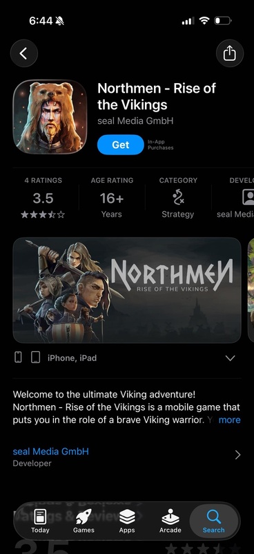 Northmen- Rise of the Vikings mobile game