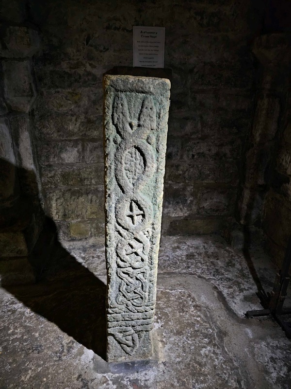 Carved stone cross shaft, Lastingham (UK)