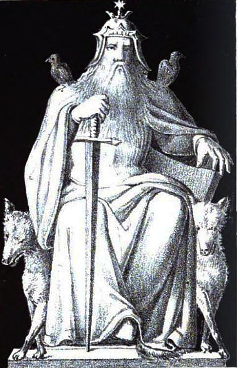 1832 Illustration of Odin (A. Schoppe)