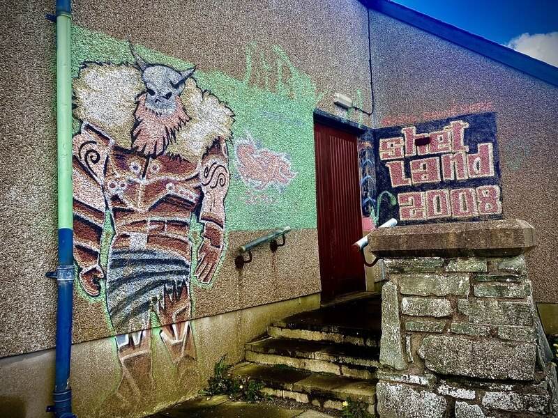 Viking Mural from Scalloway