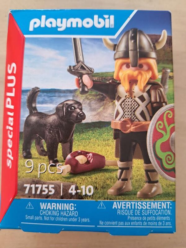 Playmobil viking figure with horned helmet