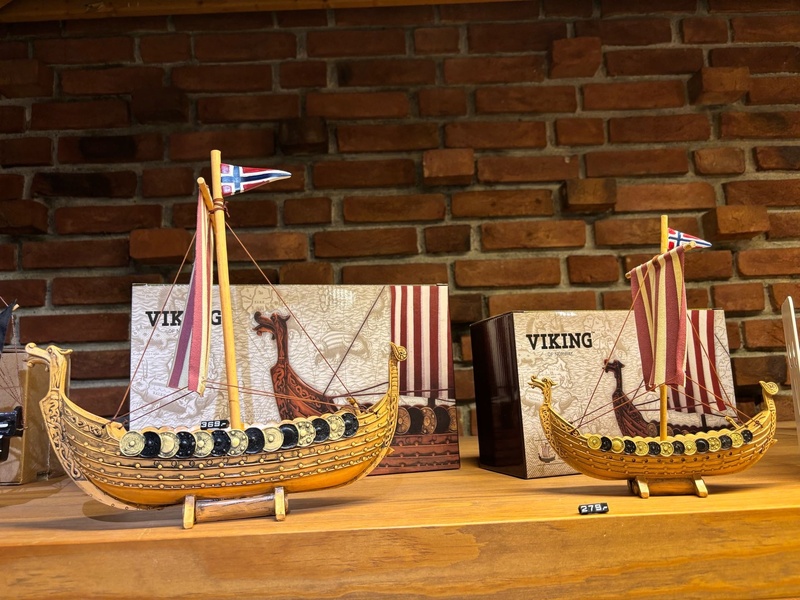 Reproduction of Viking ship in two sizes