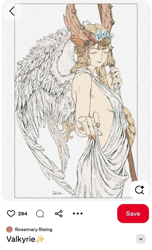 Artwork labelled as 'Valkyrie' (via Pinterest)