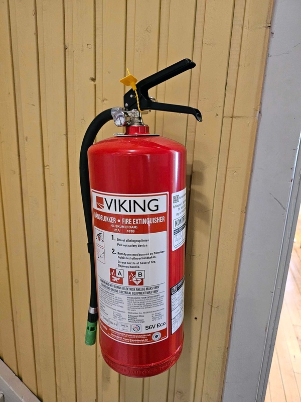 A Viking-branded fire extinguisher (Norway)