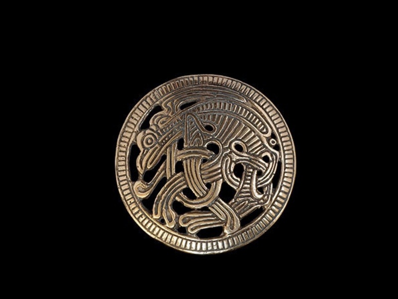 Replica Urnes-style disk brooch