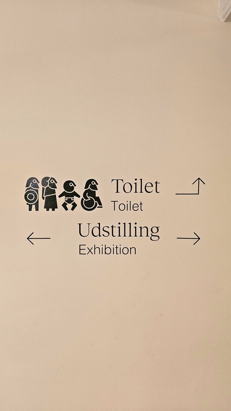 Toilet sign at the Viking Museum Fyrkat (Denmark)