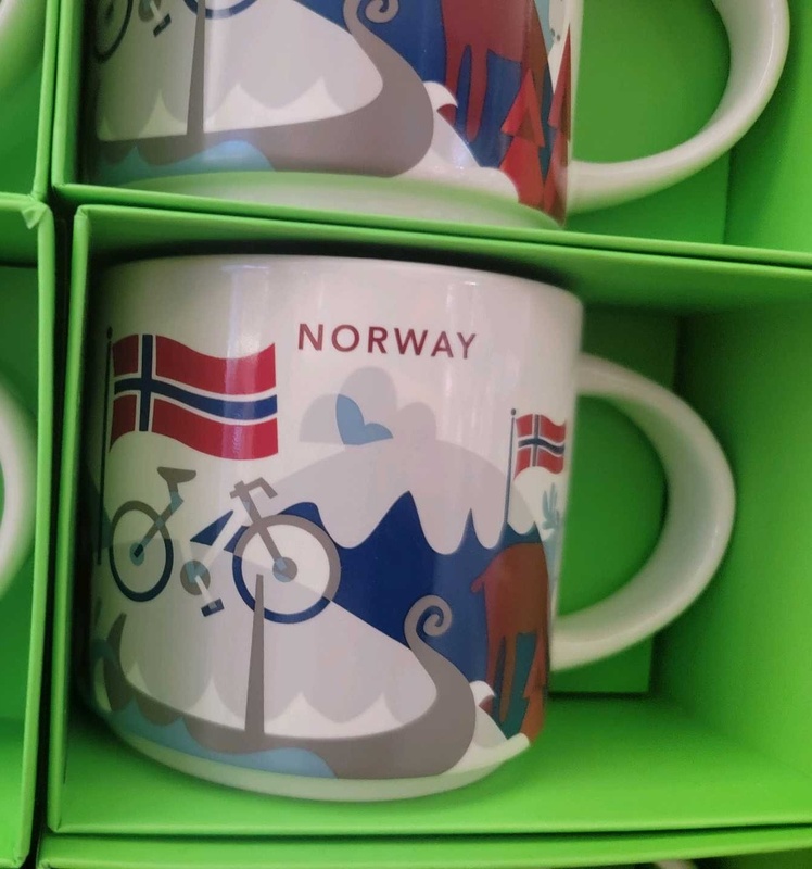 Viking Ship and Norwegian Flag Starbucks Mug
