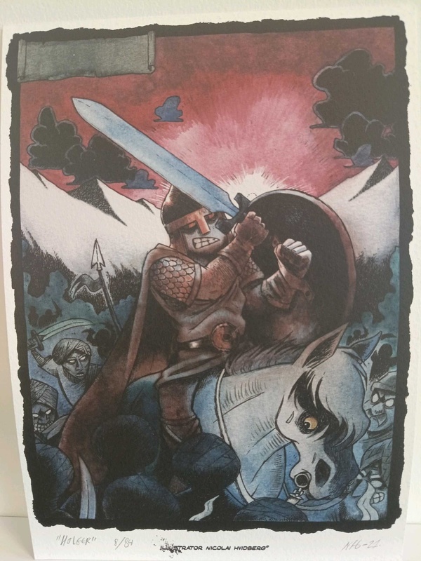 Art print of Holger Danske by Nicolai Hvidberg