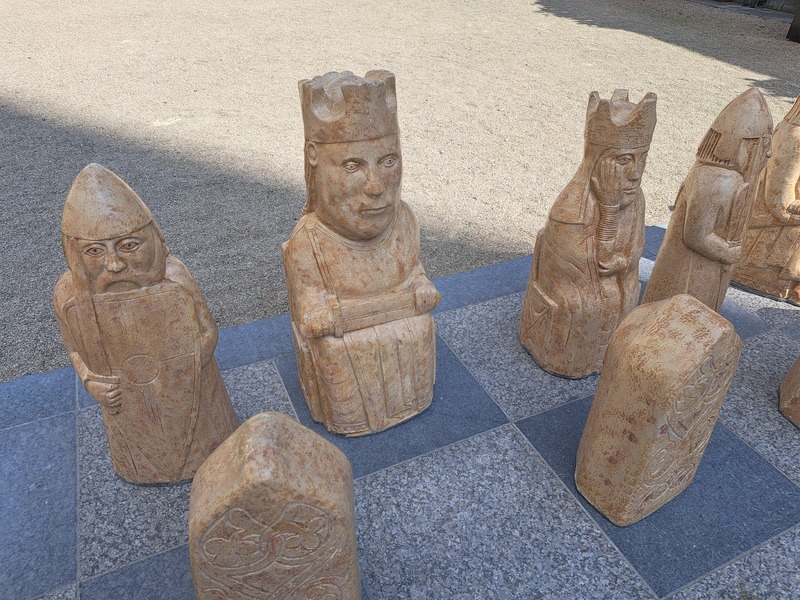 Large Lewis chess pieces in Waterford's Cathedral Square