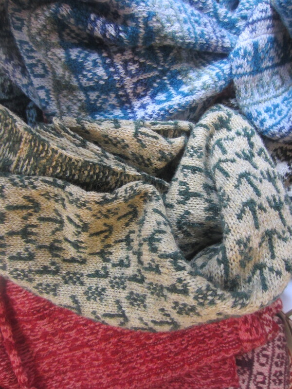Runic patterned socks from Orkney