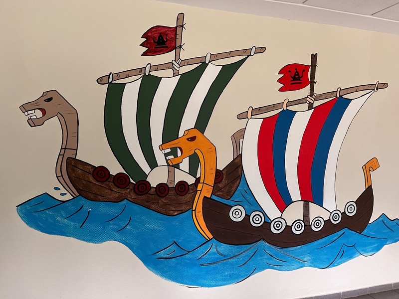 Viking Longships Wall Mural