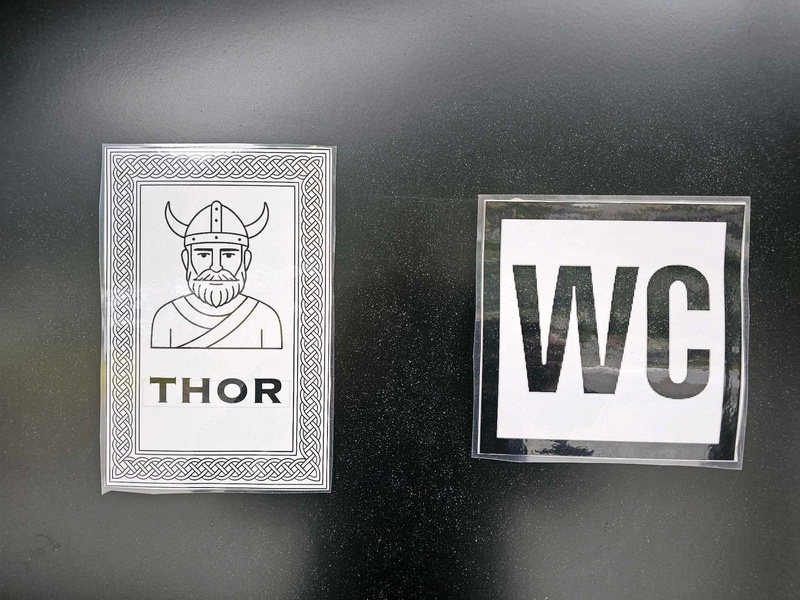 Viking-Themed Men's Restroom Sign