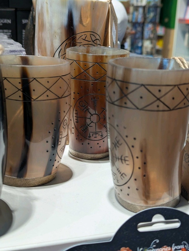 Viking-style drinking horn tumbler