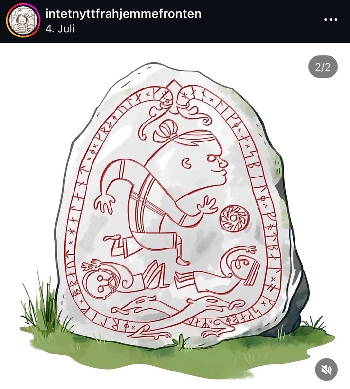 Illustration of a Viking-Inspired Runestone
