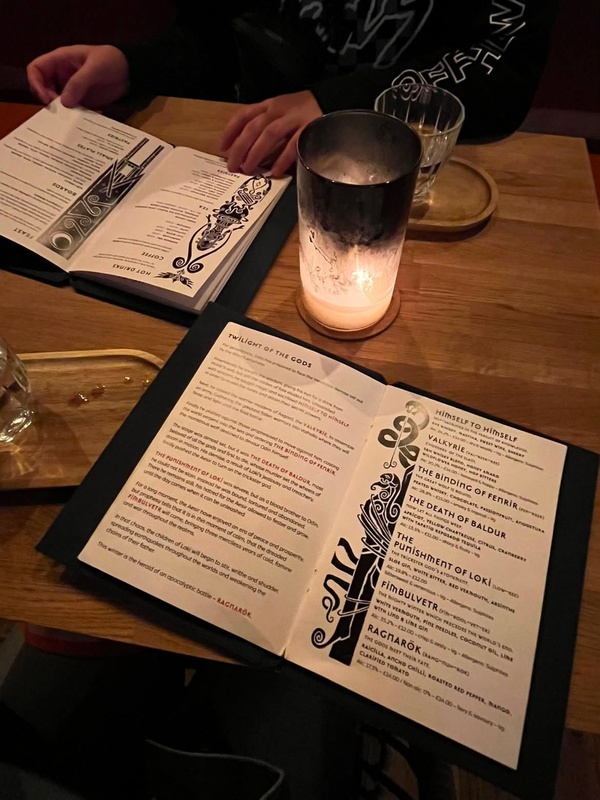 Menu fron Sköll and Hati Restaurant