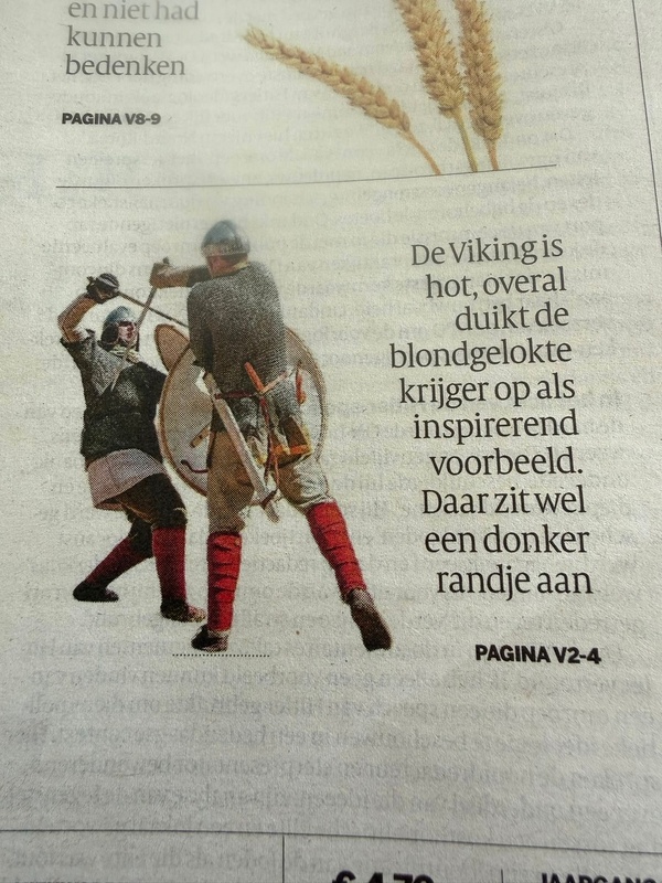 Article from de Volkskrant about Vikings being hip and controversial