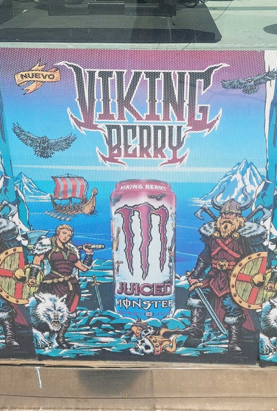 Advertisement for Monster energy drink Viking Berry
