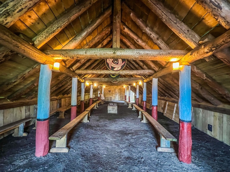 Interior of the new longhouse at Moorforge