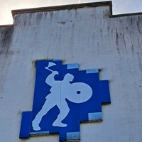 Mural of a Viking