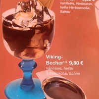 Advertisement for Icecream sold in a "Viking Becher" (Viking Mug)