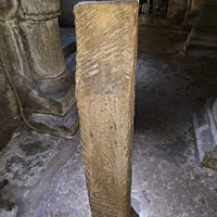 Carved stone cross shaft, Lastingham (UK) (rear view)