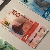 Norwegian banknote with Gokstad ship