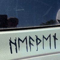 Runic car decal