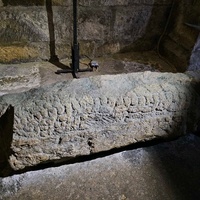 Photograph of Hogback Stone in St Mary's Church, Lastingham (England)