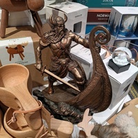 Statuette of Viking warrior at the prow of his ship