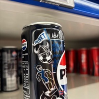 Viking helmet on can of Pepsi
