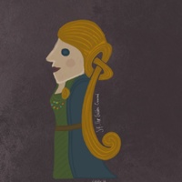 Digital art of a female viking