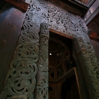 Portal in the interior of Gol Stave Church (Oslo)