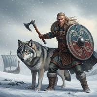 AI-generated image of a Viking Warrior