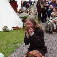 Photograph of a performer at the Tønsberg Viking festival