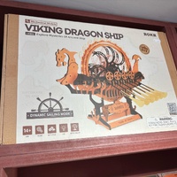 ROKR Viking Dragon Ship Mechanical 3D Wooden Puzzle