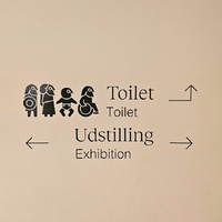 Toilet sign at the Viking Museum Fyrkat (Denmark)
