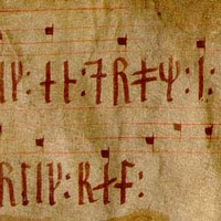 Photograph of Runic Text "Drømte mig en drøm" from the Codex Runicus
